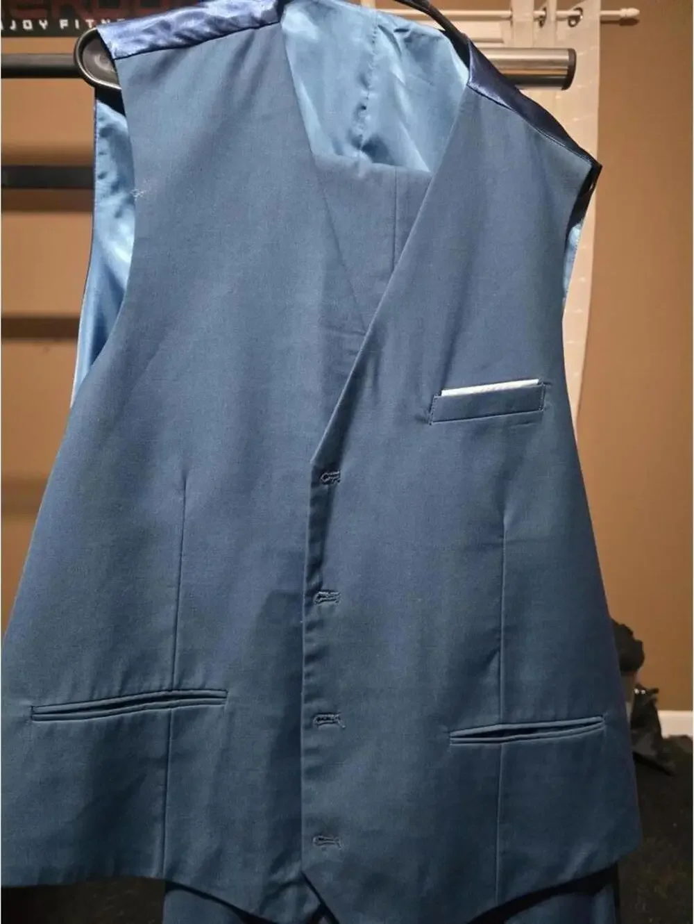 WULFUL Men's 3 Piece Blue Teal Suit Size 3XL
